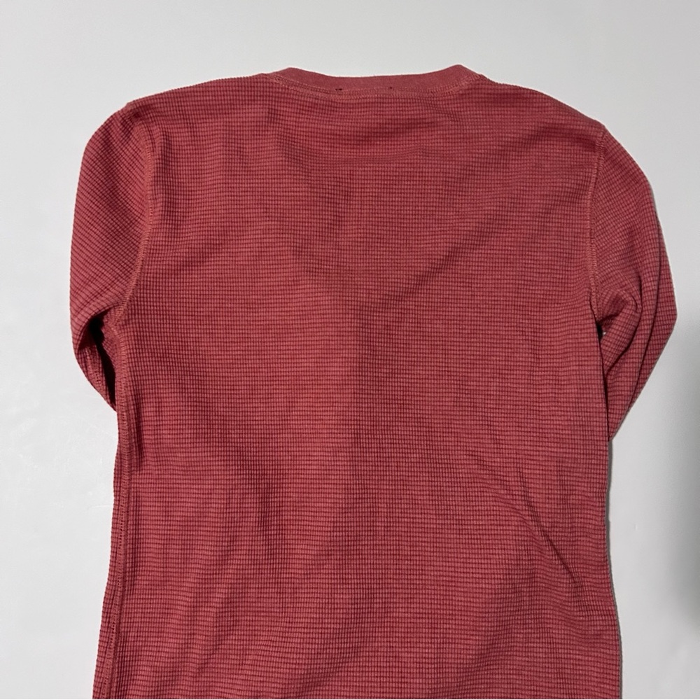J. Crew Women’s Lightweight Waffle Henley Top Button Up Base Layer Coral Pink XS - Picture 12 of 16